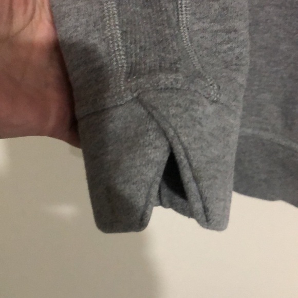 Lululemon gray cozy sweat coat w/ folded collar sz 6 side pockets - Picture 4 of 6